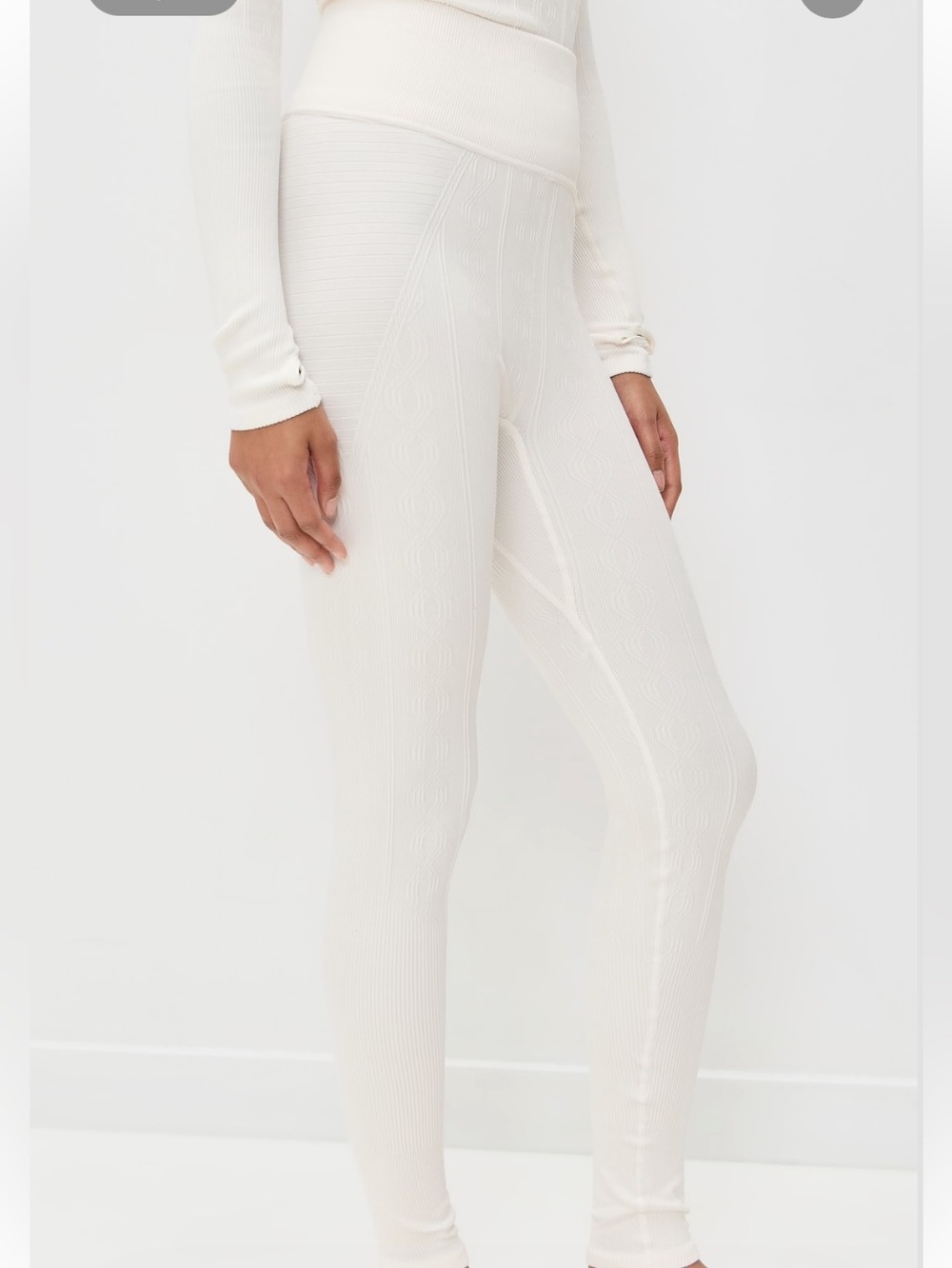 Free People Movement Run Around Seamless High Waist Leggings M/L NWOT Ivory - Picture 5 of 14